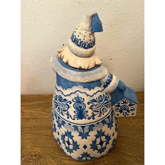 Jim Shore Heartwood Creek Blue Quilt Santa Claus Figurine Christmas Decor - Picture 4 of 10